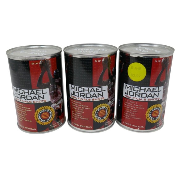 Upper Deck June 14 1998 Michael Jordan NBA Finals Shots Unopened Can 6 of 6 Lot - Picture 1 of 8